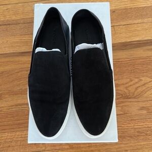 Vince Black Suede Slip-On Sneakers